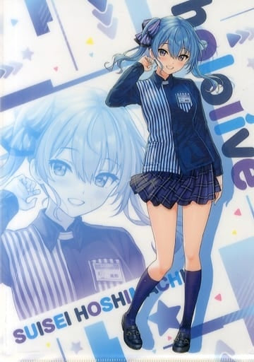 LAWSON Clear File Suisei Hoshimachi Original A4 Clear File Bacharu YouTuber Hololive x LAWSON Target Product Purchase Bonus