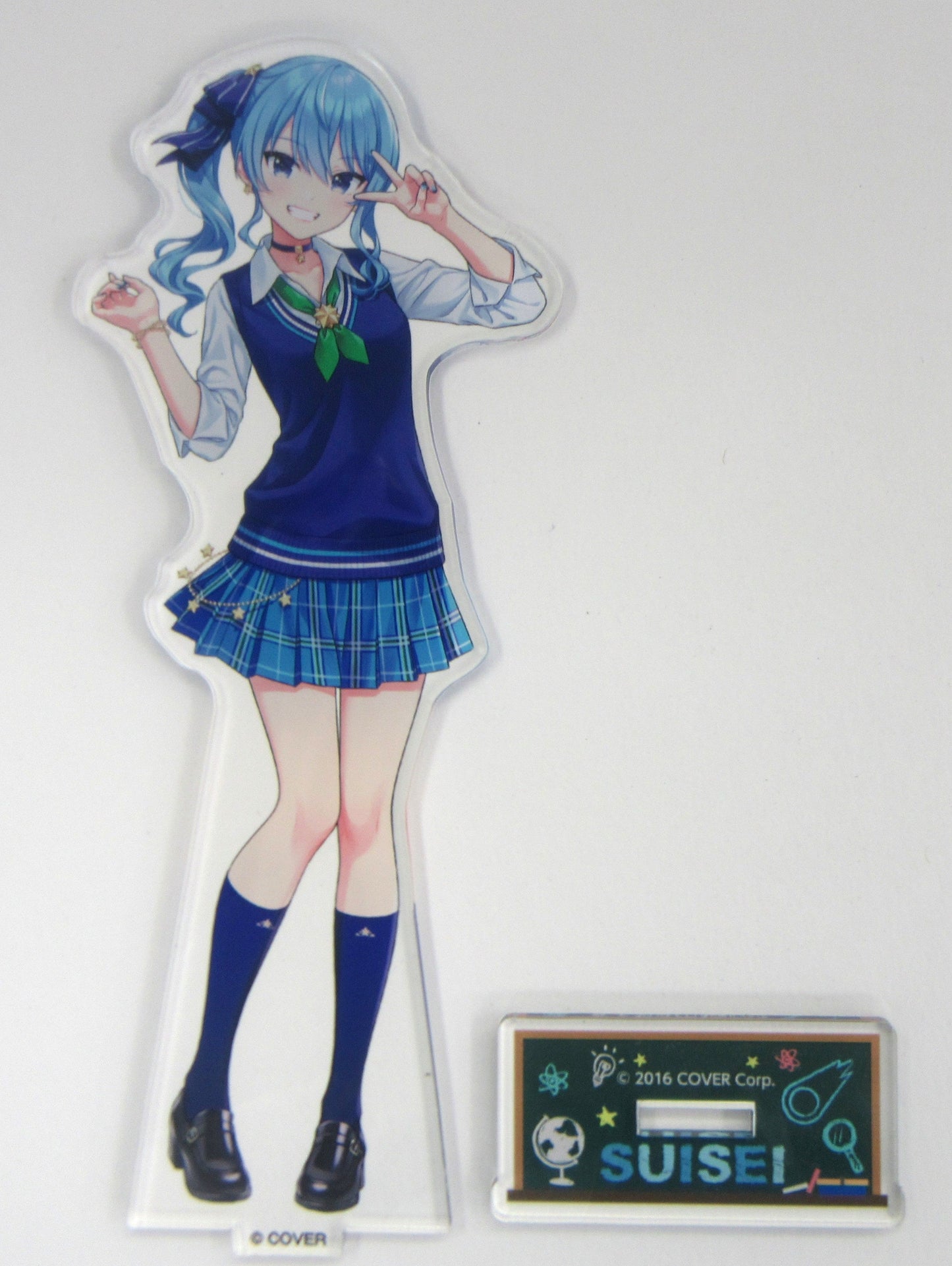 FamilyMart hololive original acrylic stand illustration by En Morikura Suisei Hoshimachi