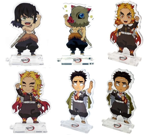 All 6 types set Demon Slayer Kimetsu no Yaiba Character picture scroll cafe in ufotable Cafe Random acrylic stand connected fifth period