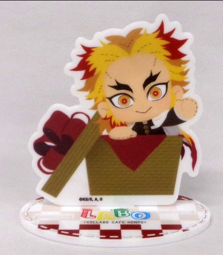 Charabomu Kyoujurou Rengoku Demon Slayer Kimetsu no Yaiba×COLLABO CAFE HONPO LABO Mini Character Acrylic Stand