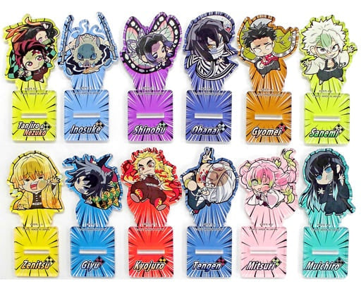 Takara Tomy Arts All 12 Types Set Pita Deformed Demon Slayer Kimetsu no Yaiba Acrylic Stand 5
