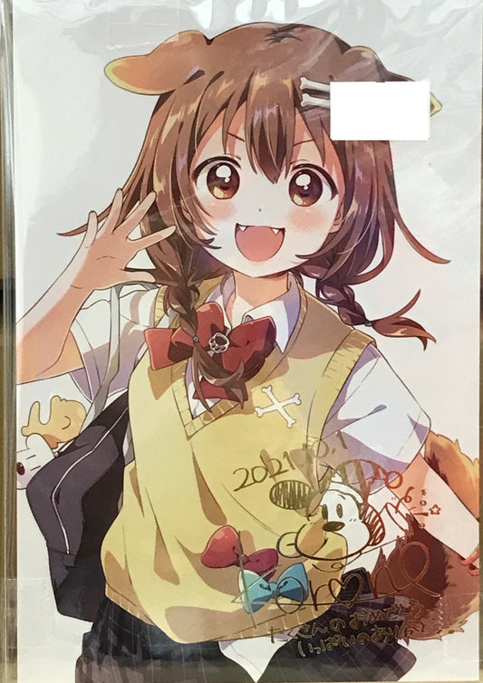 hololive hololive birthday commemoration 2021 foil stamped copy Handwritten Signatureed postcard Inugami Korone