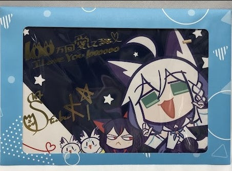hololive hololive Birthday Anniversary 2022 Foil Stamped Reproduction Sign Postcard with Message Shirakami Fubuki
