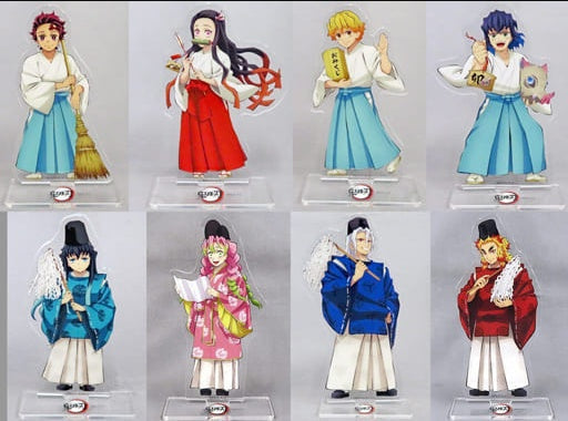 ufotable All 8 types set Demon Slayer Kimetsu no Yaiba Happy New Year Sumijiro and New Year's visit illustration acrylic stand C101 goods