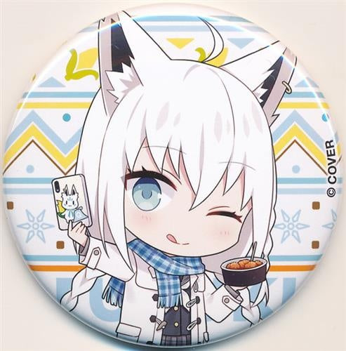Fuji-Q Highland hololive in Fuji-Q Highland SNOW WORLD Can Badge Mini Character Shirakami Fubuki