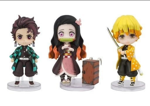 Bandai figure with bonus Figuarts mini Tanjirou Kamado, Nezuko Kamado, Zenitsu Agatsuma 3 body set Demon Slayer Kimetsu no Yaiba