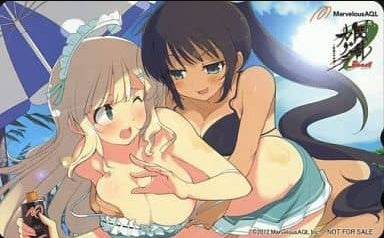 Marvelous AQL Game / PC Phone Card Yomi / Homura Senran Kagura Burst - Girls of Guren - Trader 4th Store TV Game Hall Bonus