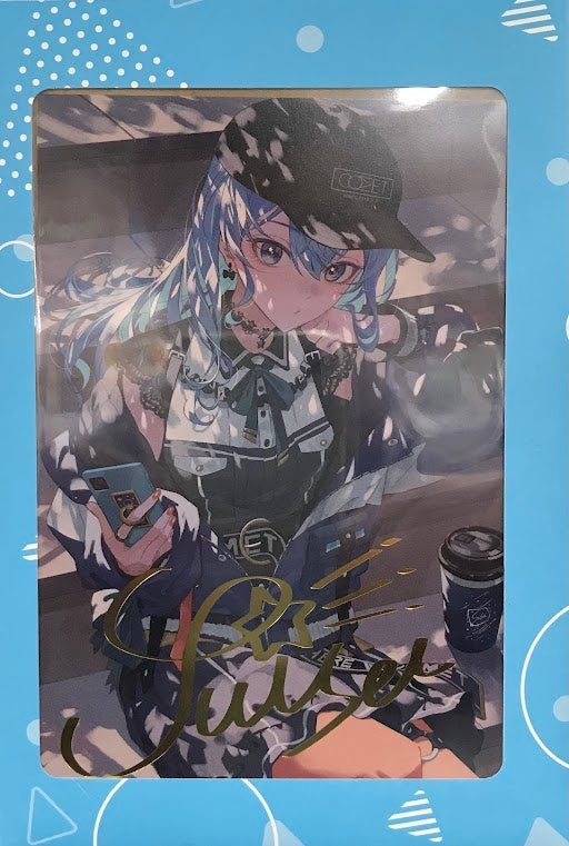hololive hololive Birthday 4th Anniversary Foil Stamped Reproduction Signed Postcard Hoshimachi Suisei