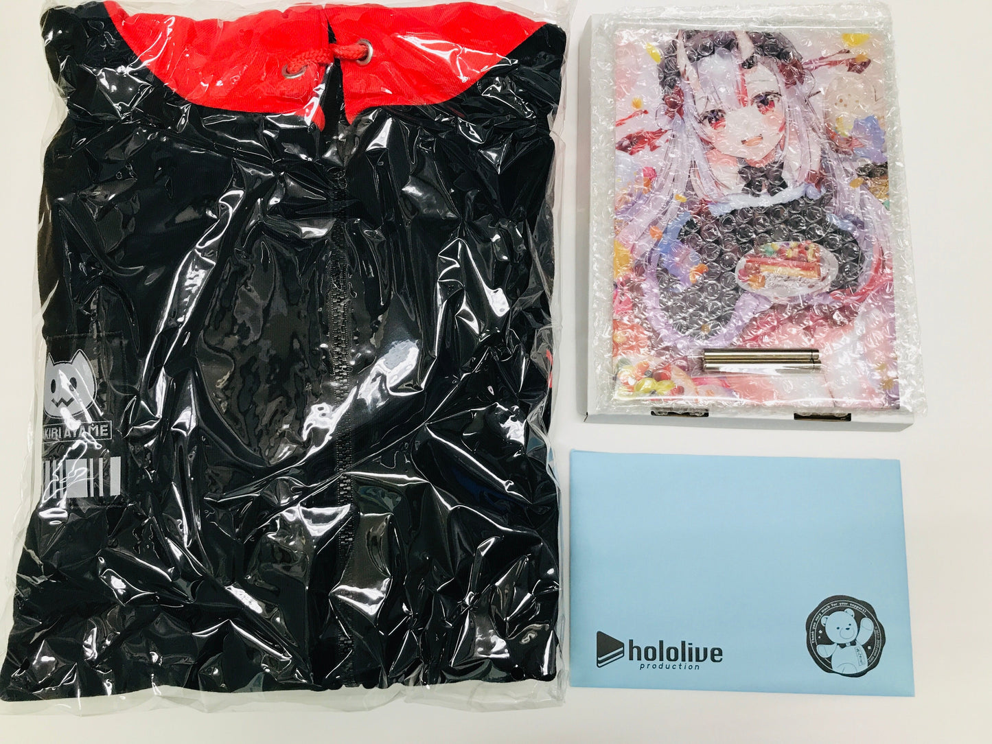 hololive hololive birthday commemorative set with Handwritten Signatureed postcard Nakiri Ayame