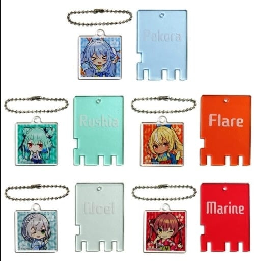Gokurakuyu Miscellaneous Goods All 5 Types Set Hololive x Gokurakuyu/RAKU SPA FLOWLIFE Trading Public Bath Lock Wind Key Holder Yukata ver Mini Chara ver