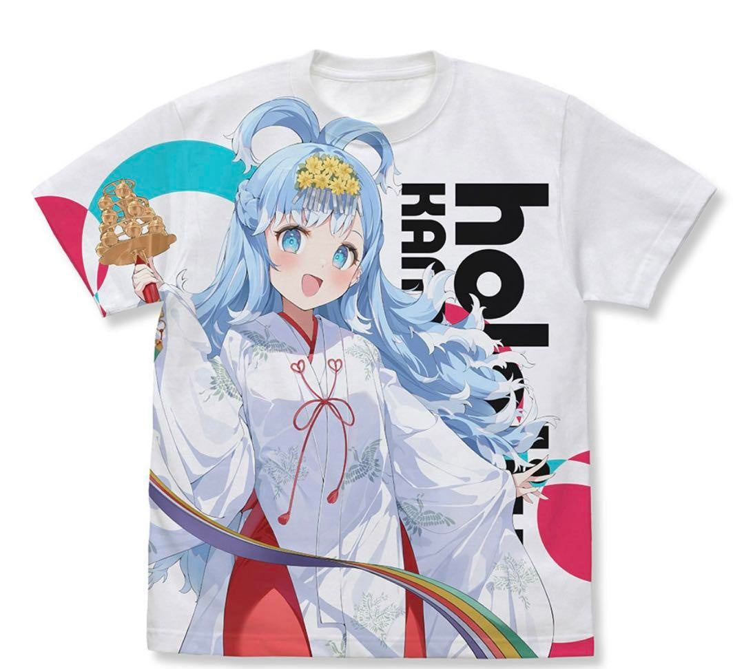 XLhololive Kanda Festival Full Graphic T-shirt Kobo Kanaeru Shrine Maiden Costume ver