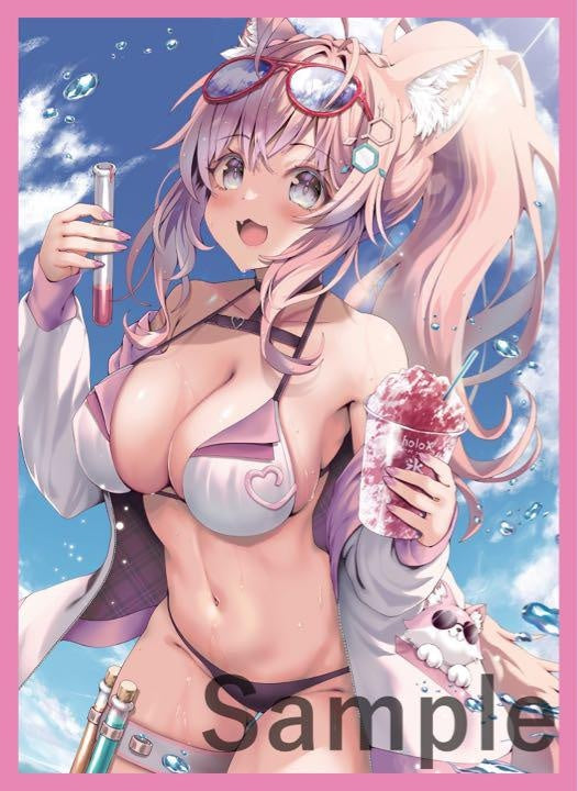 Hakui Koyori Hololive Card Sleeve White Tsumegusa Swimsuit