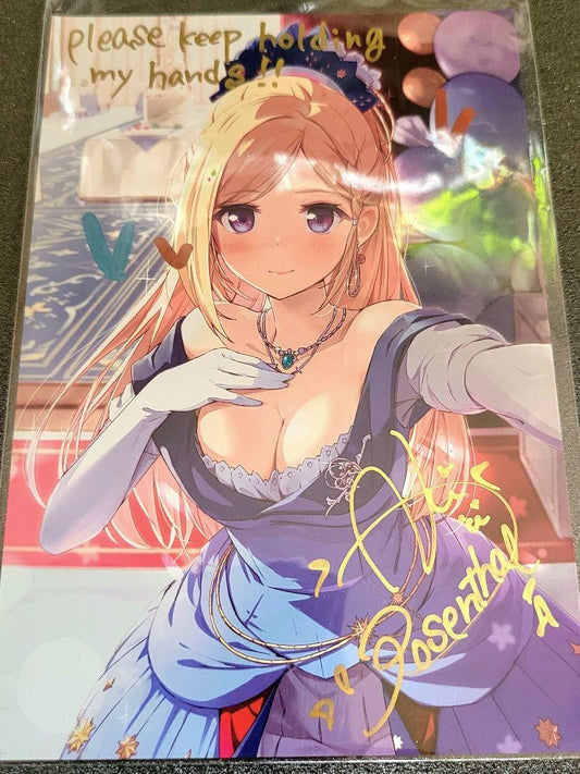 hololive Aki Rosenthal Birthday 2021 Authentic Autographed Postcard