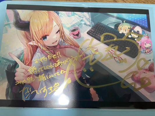 hololive Yuzuki Choco Authentic Autographed Postcard