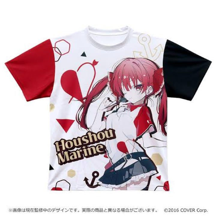 hololive darts collaboration T-shirt Houshou Marine 1 piece