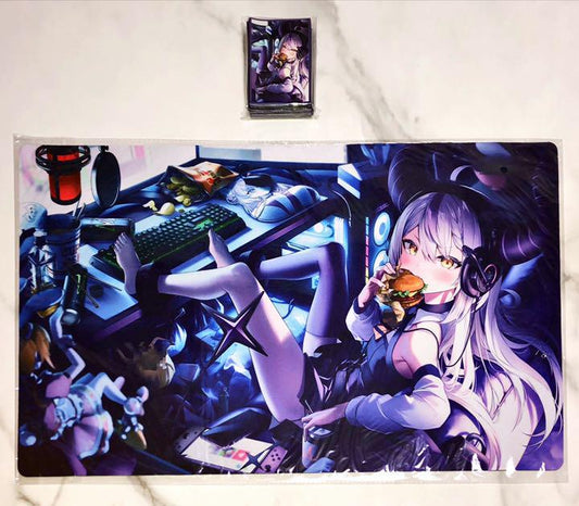 holoX Hololive La + Darknesss Delivery Room Sleeve Playmat