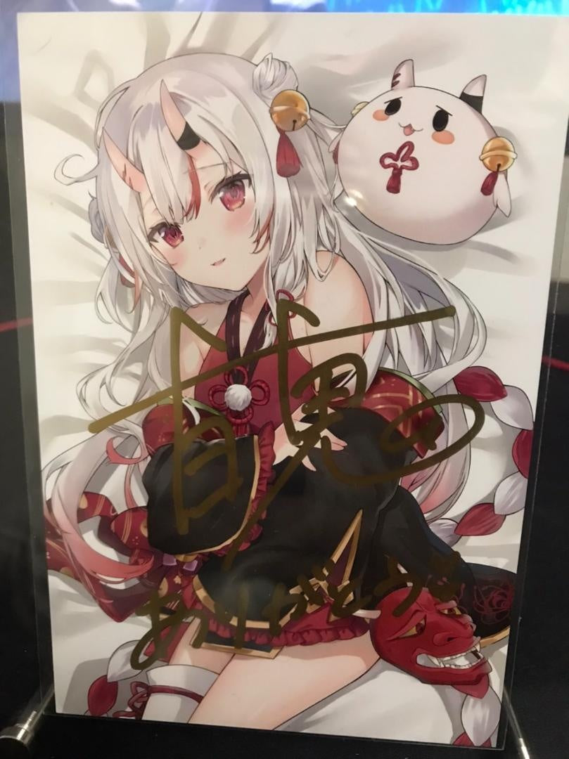 hololive Ayame Nakiri 3rd Anniversary Goods Authentic Autographed Postcard