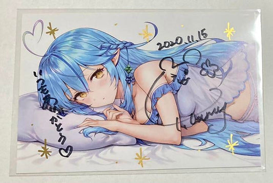 Lamy Yukihana Birthday Commemorative Voice 2020 Authentic Autographed Postcard Hololive