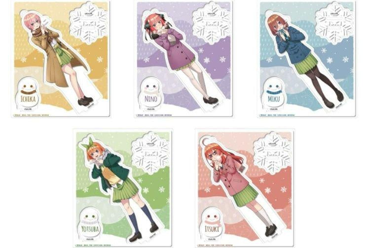 The Quintessential Quintuplets winter snow acrylic stand set