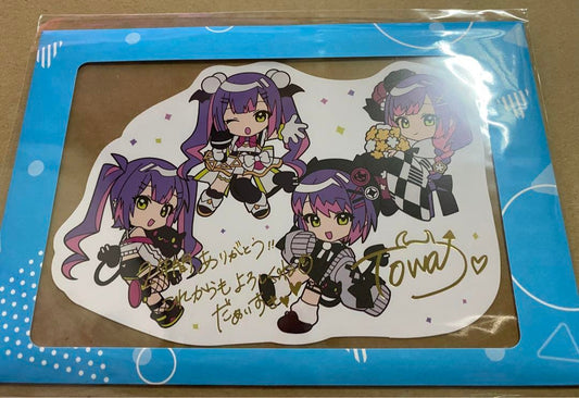 Towa Tokoyami 2nd anniversary duplicate sign die cut postcard hololive