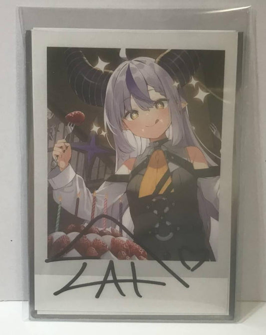 Laplace Darkness Handwritten Signatureed check-style bromide card hololive