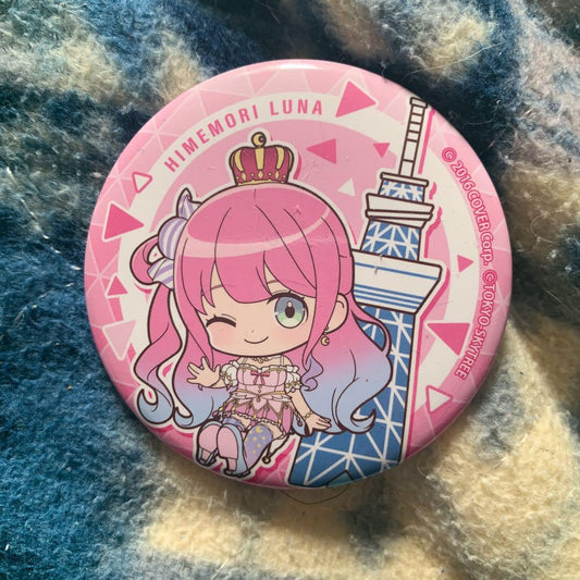 hololive Luna Himemori Tokyo Sky Tree Can Badge