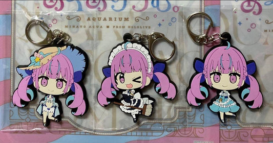 Aquarium Random Rubber Keychain Set of 3 Types Aqua Minato Comiket C101