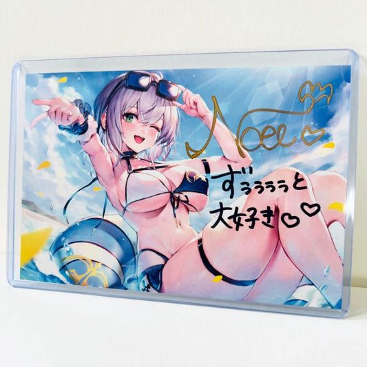 hololive Noel Shirogane Hand-Signed Hand-Drawn Message Postcard Activity 1st Anniversary