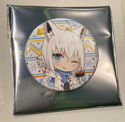 hololive Shirakami Fubuki Can Badge Fujikyu