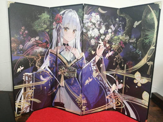 100 Painters Exhibition hololive Tsunomaki Cotton Designer Fumi Tabletop Folding Screen