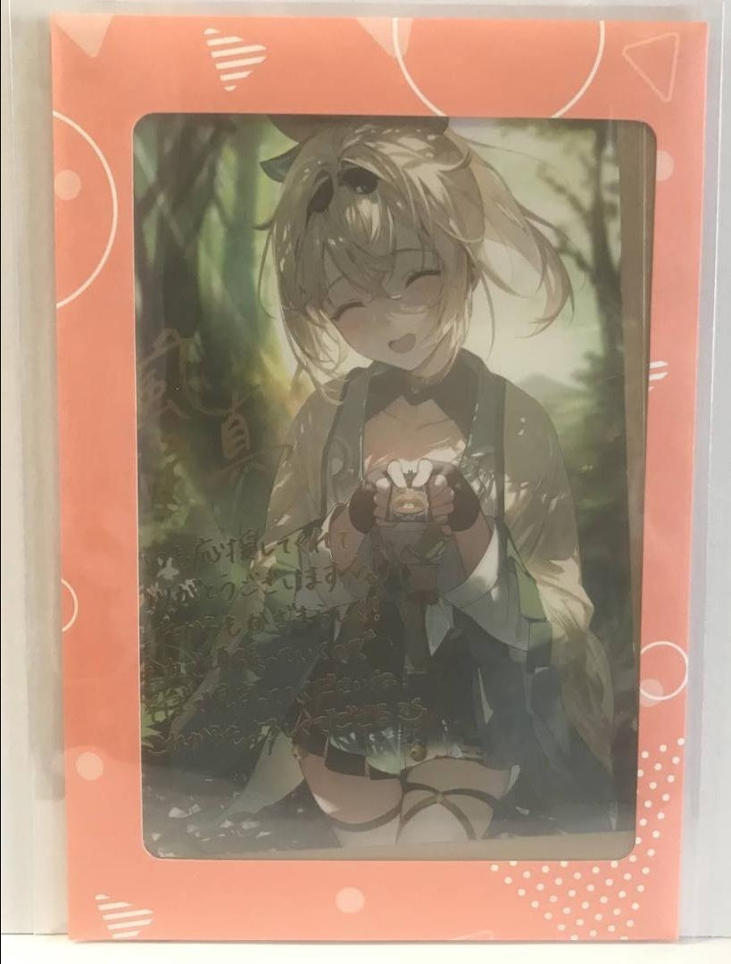 Kazama Iroha Hand Signed Postcard Hololive