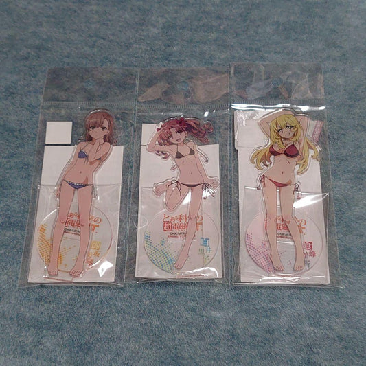 A Certain Railgun Acrylic Stand Donki Misaka Mikoto Shirai Kuroko Shokuhou Prayer