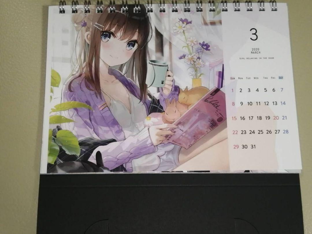 hololive Tsunomaki Cotton Designer Radial Engine Fumi Desktop Calendar