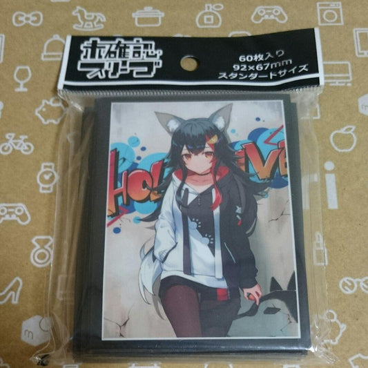 hololive Ookami Mio Hoodie Sleeve 60 sheets regular size 92 x 67mm