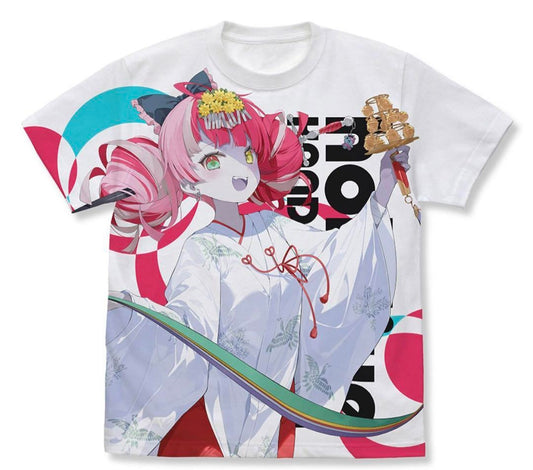 XLhololive Kanda Matsuri Full Graphic T-shirt Crazy Olly Shrine Maiden Costume ver