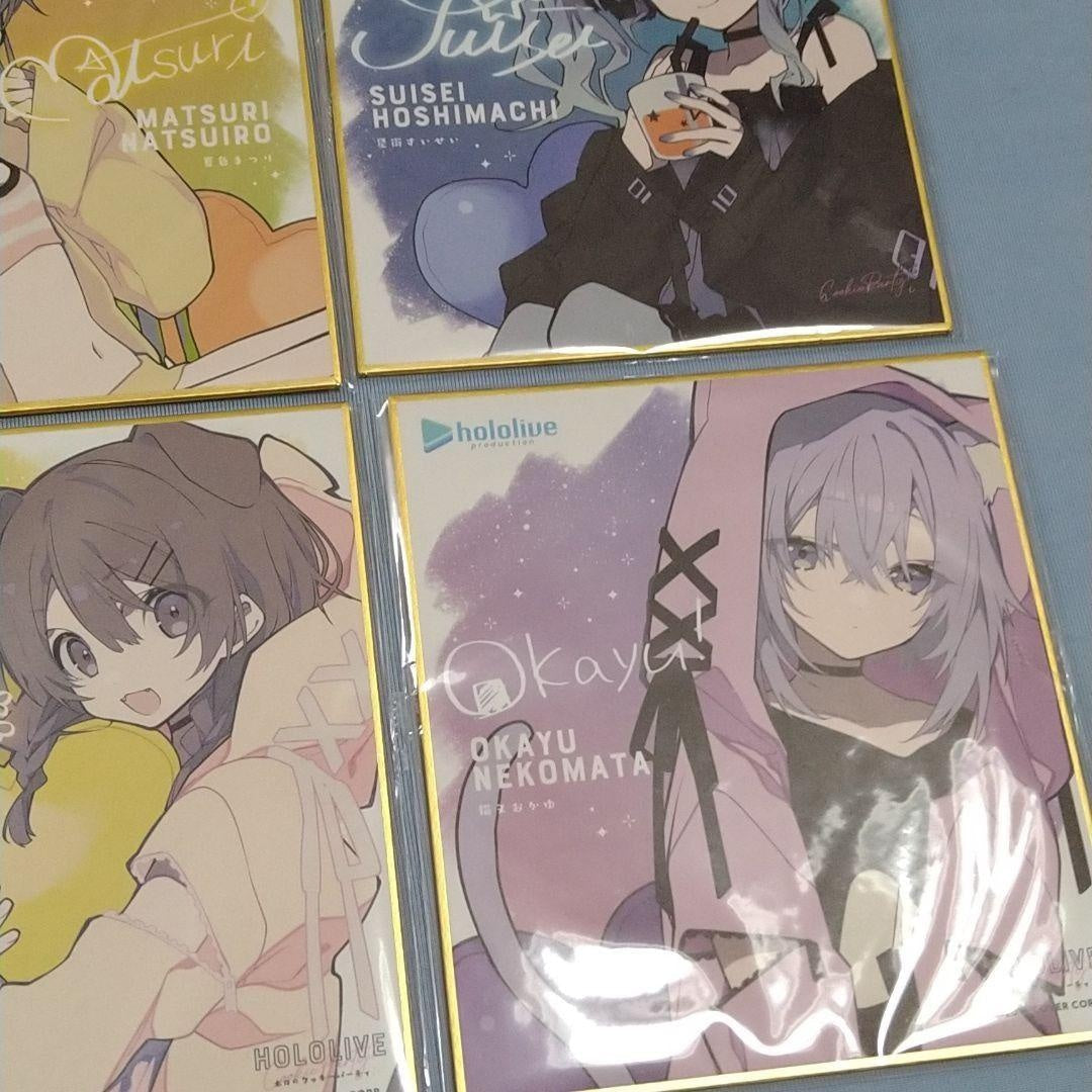 hololive illustration colored paper 6 sheets set matsuri korone watame suisei noel