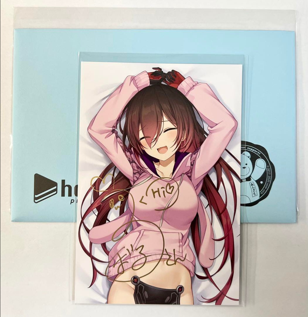 Roboko-san Birthday Celebration 2021 Authentic Autographed Postcard Limited Quantity Hololive