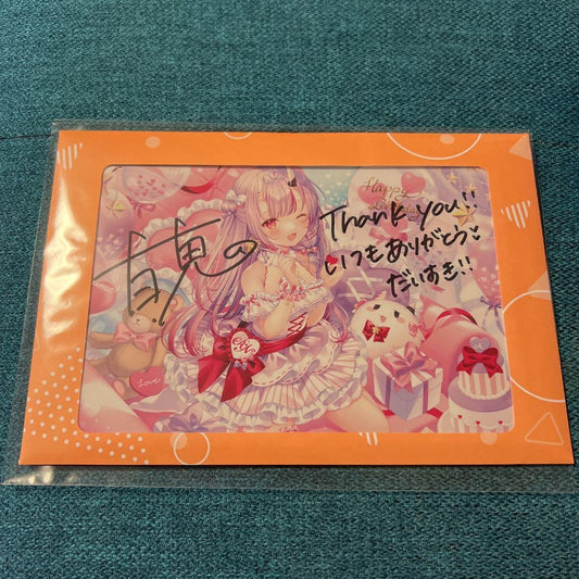 hololive Ayame Nakiri Birthday 2021 Authentic Autographed Postcard