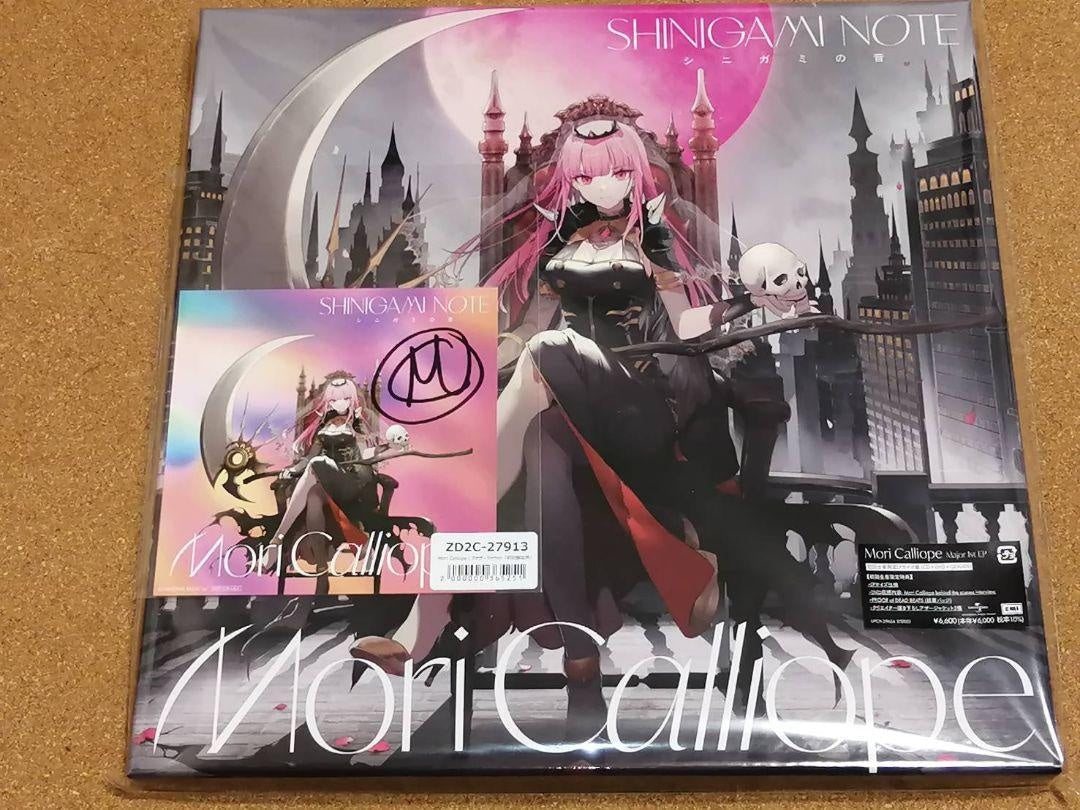 hololive Mori Calliope limited 1stEP with Handwritten Signatureed limited LP size board design