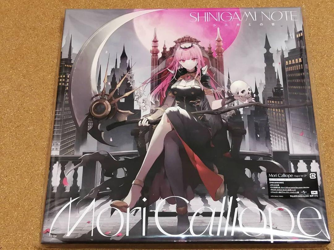 hololive Mori Calliope limited 1stEP with Handwritten Signatureed limited LP size board design