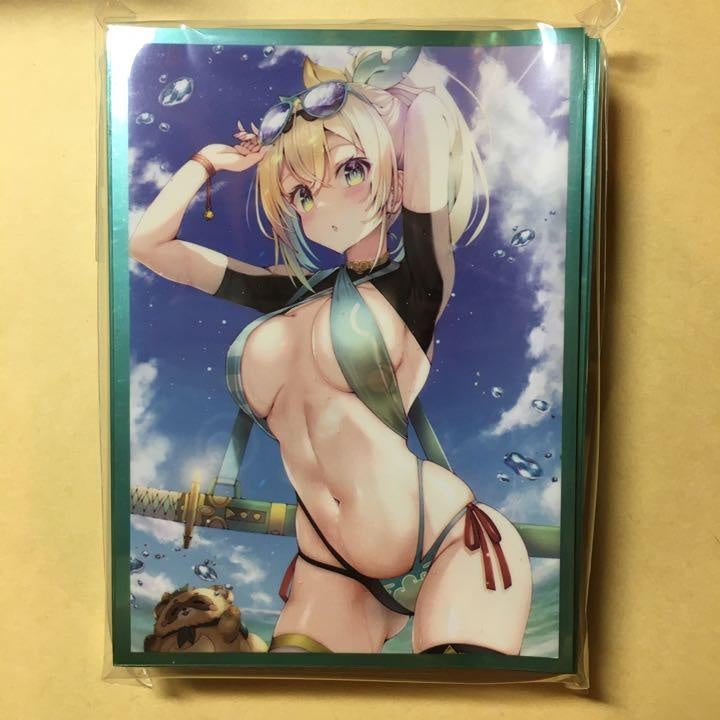 Kazama Iroha Hololive Card Sleeve White Tsumegusa Swimsuit