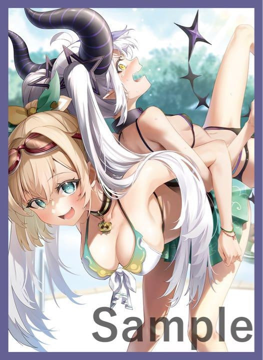 Laplace Darkness Kazama Iroha Hololive Card Sleeve White Tsumegusa Swimsuit